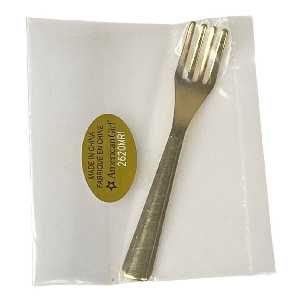 American Girl Set Gold Metal FORK Kitchen Restaurant Samantha Table Accessory